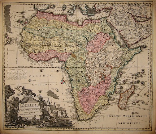Seutter Matthaeus (1678-1757) Africa iuxta navigationes et observationes recentissimas aucta correcta et in sua Regna et Status divisa... 1740 ca. Augsburg 